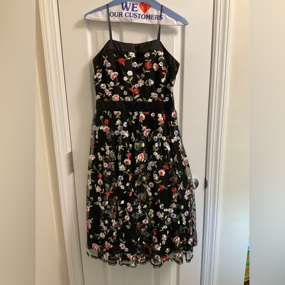 Juniors size 9 dress, wore once, floral, multi color